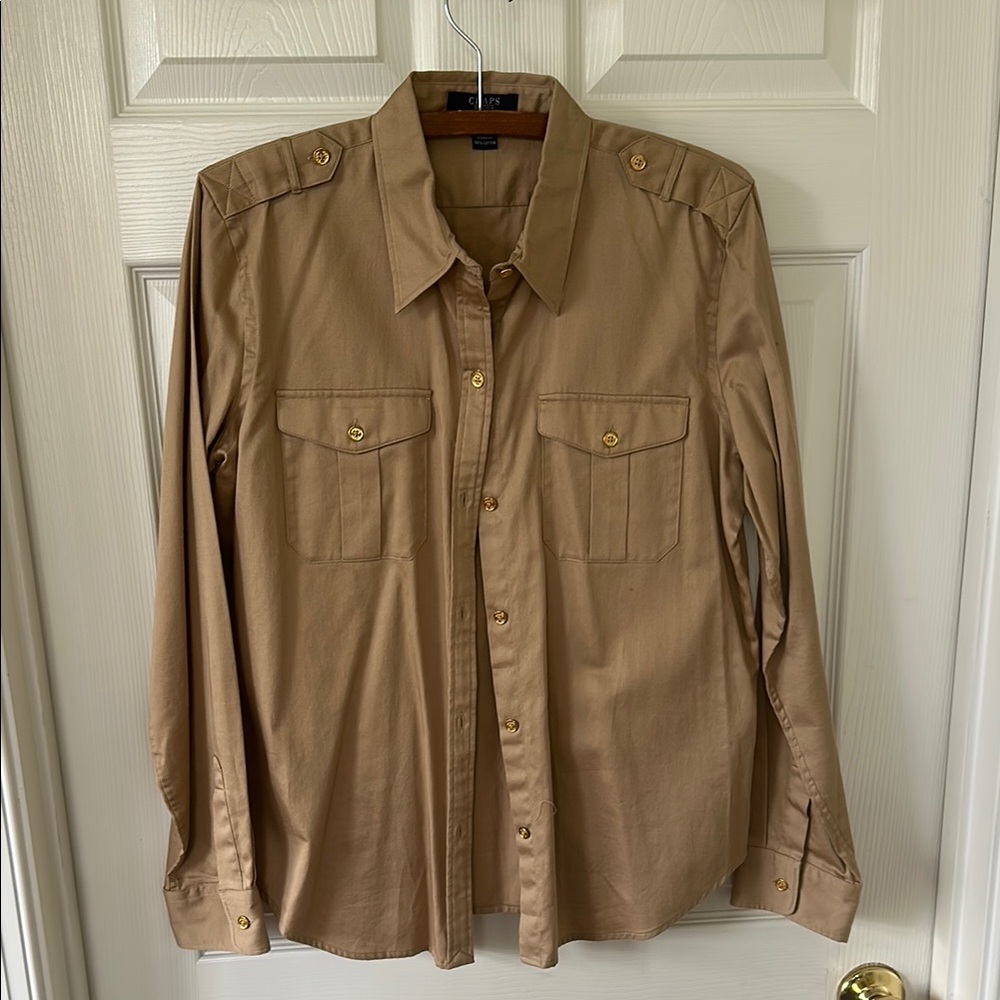 Tan Button-Up Shirt